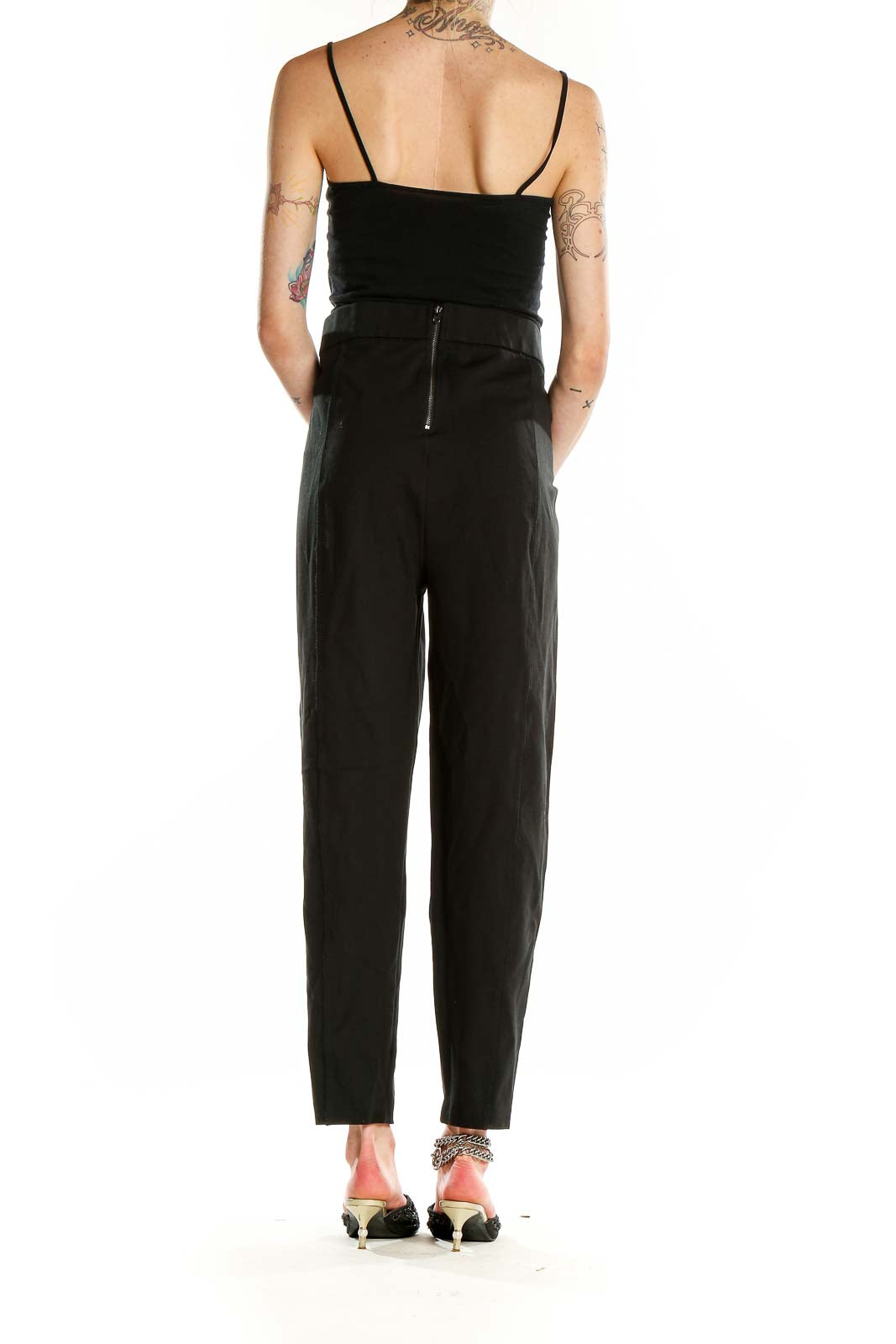 Black Slim Tapered Pants