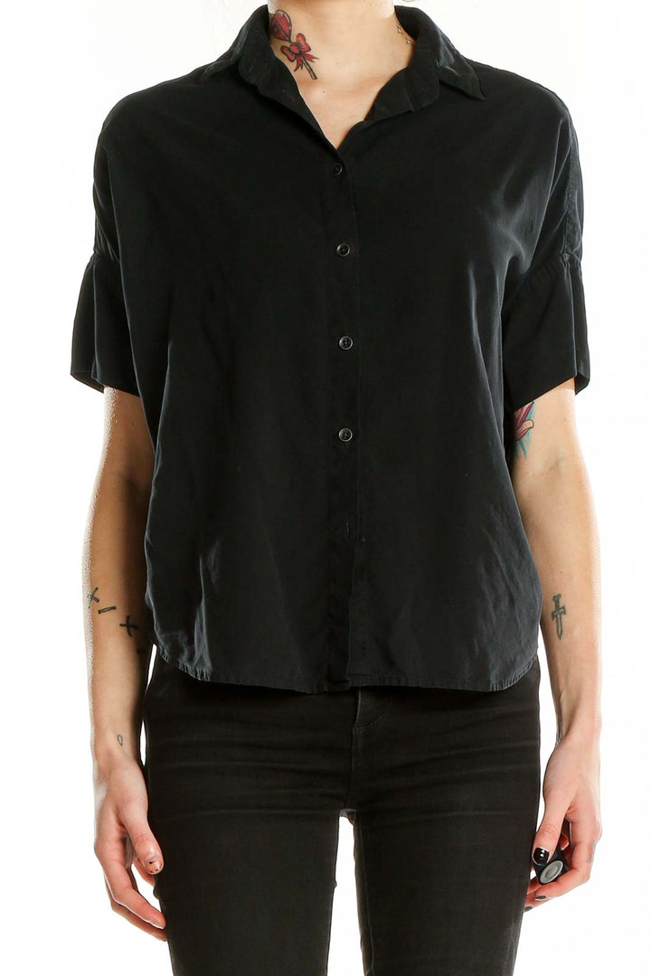 Black All Day Wear Casual Shirt