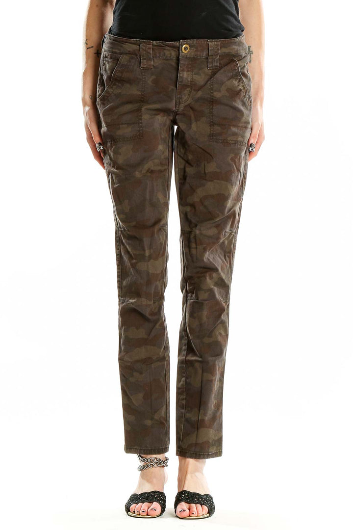 Brown Camouflage Skinny Pants