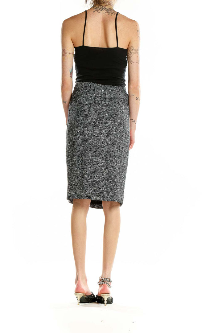 Gray Mottled Pencil Skirt