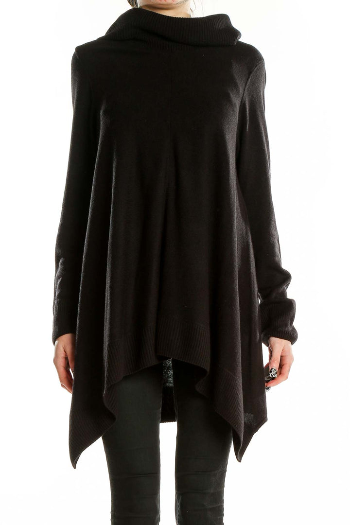 Black Long Sleeve Knit Tunic