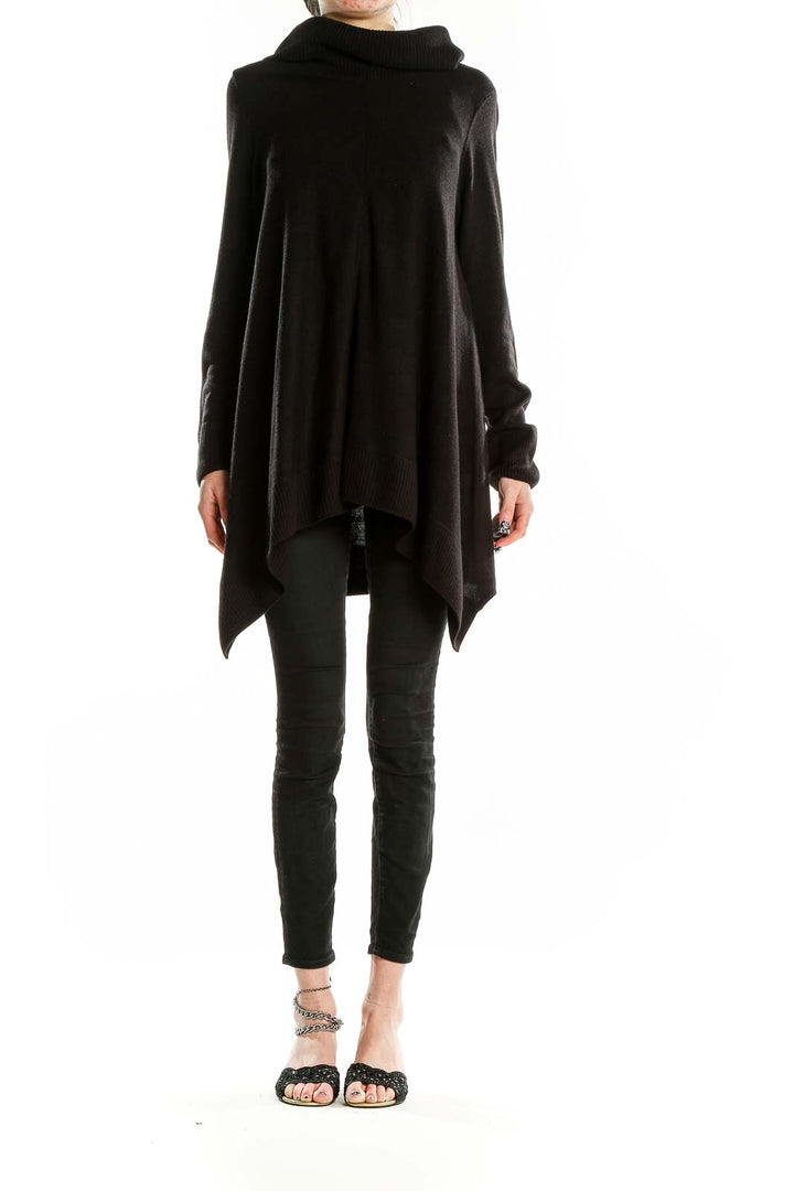 Black Long Sleeve Knit Tunic