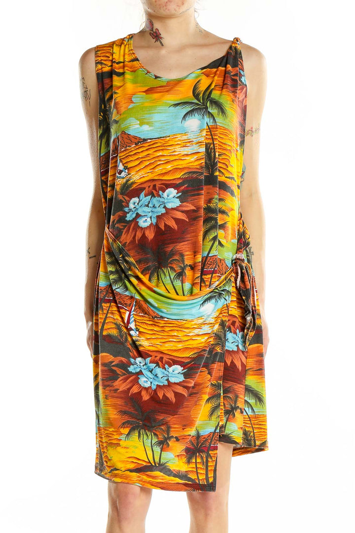 Multicolor Retro Tropical Dress