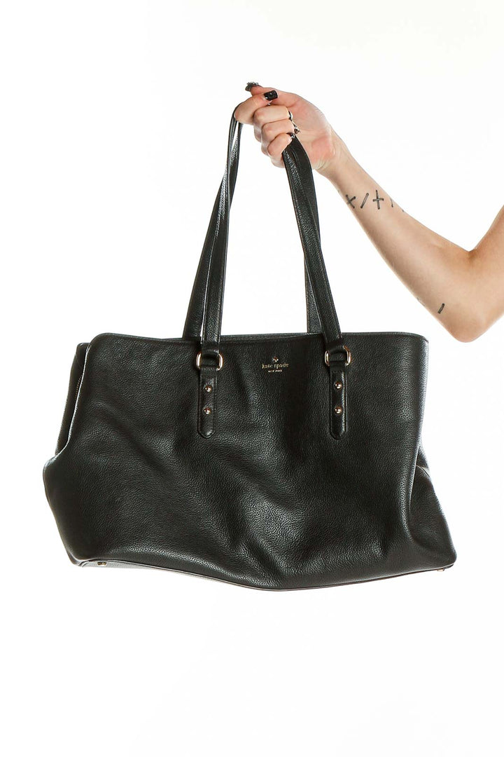 Black Leather Tote Bag