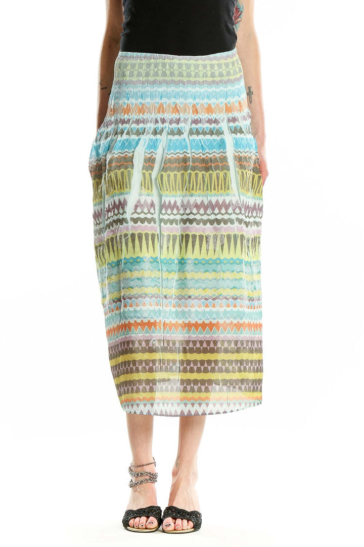 Multicolor Aztec Print One-Size-Fits-All Skirt