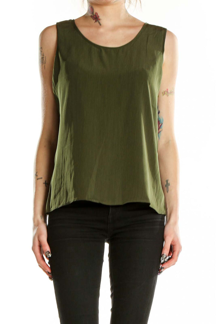 Green Sleeveless Top