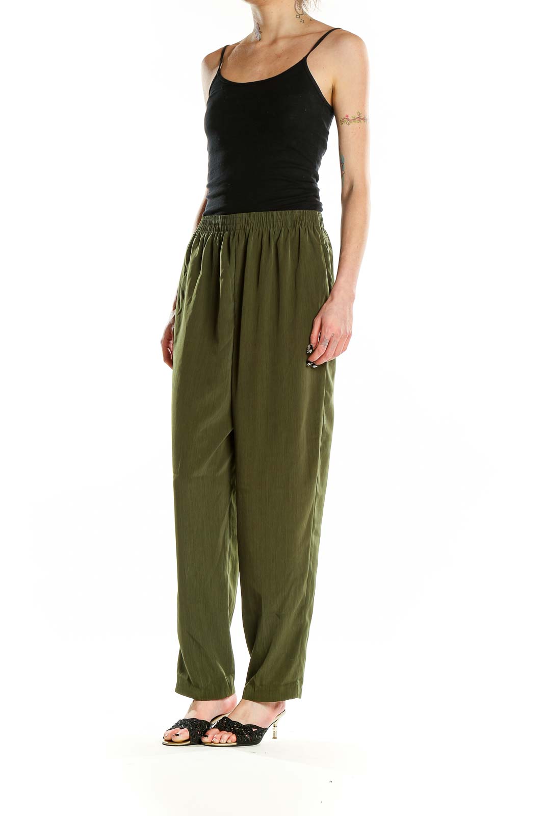 Green Relaxed Pants