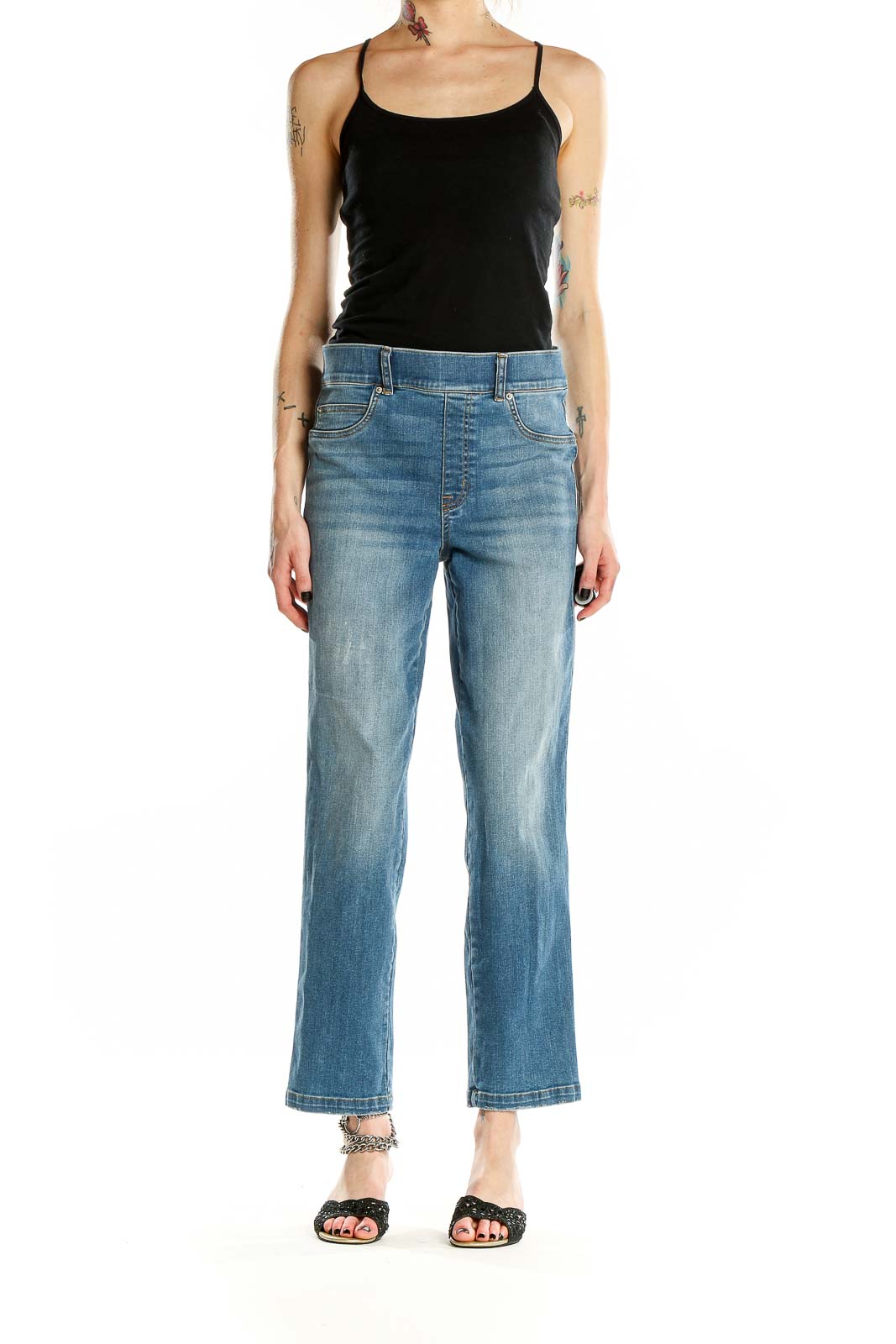 Blue Light Rinse Straight Leg Jeans