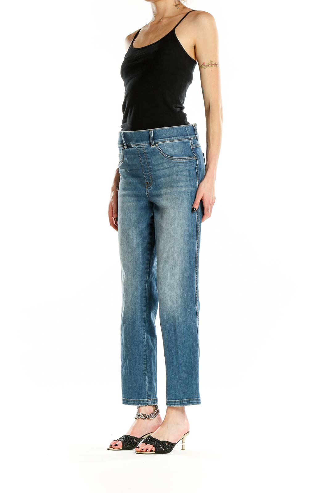 Blue Light Rinse Straight Leg Jeans