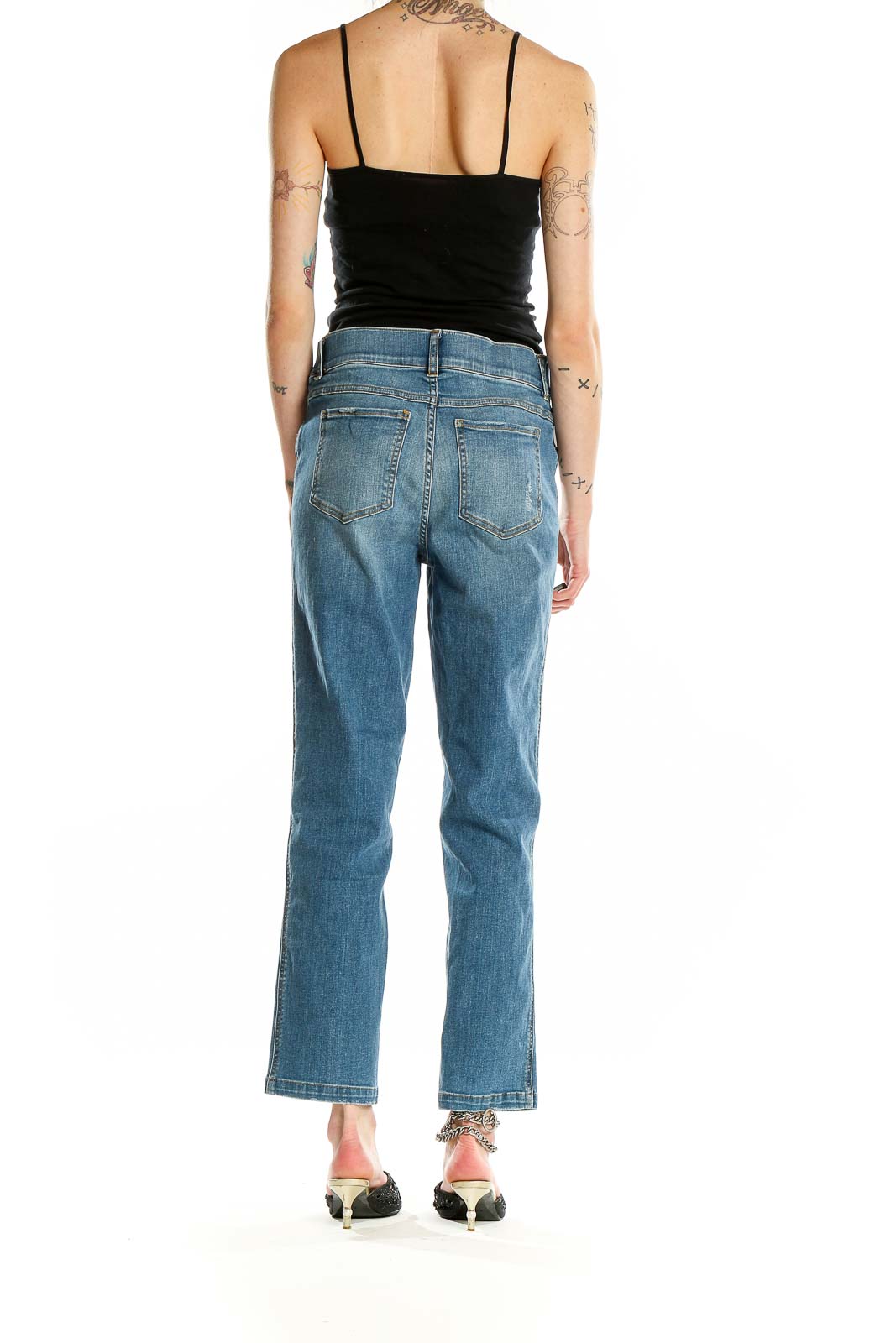 Blue Light Rinse Straight Leg Jeans