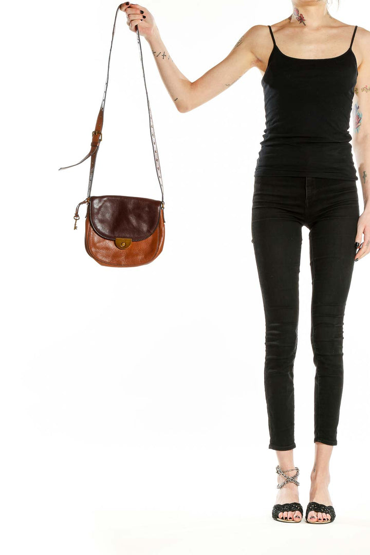 Brown Leather Crossbody Bag