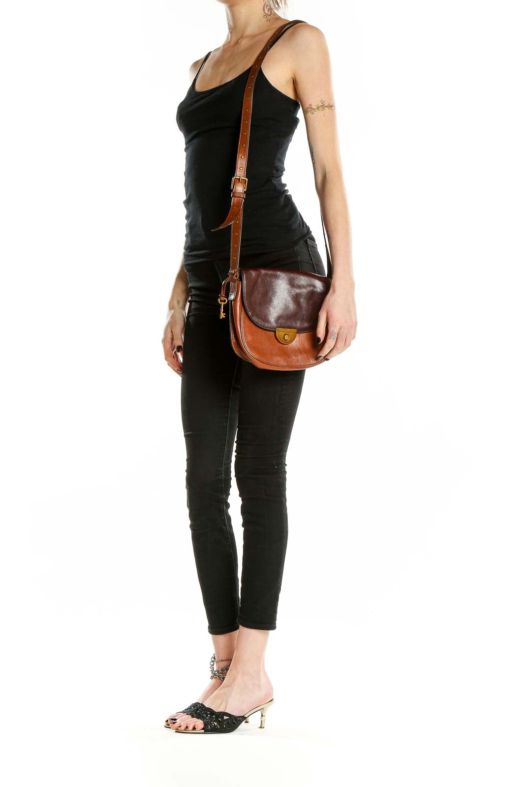 Brown Leather Crossbody Bag