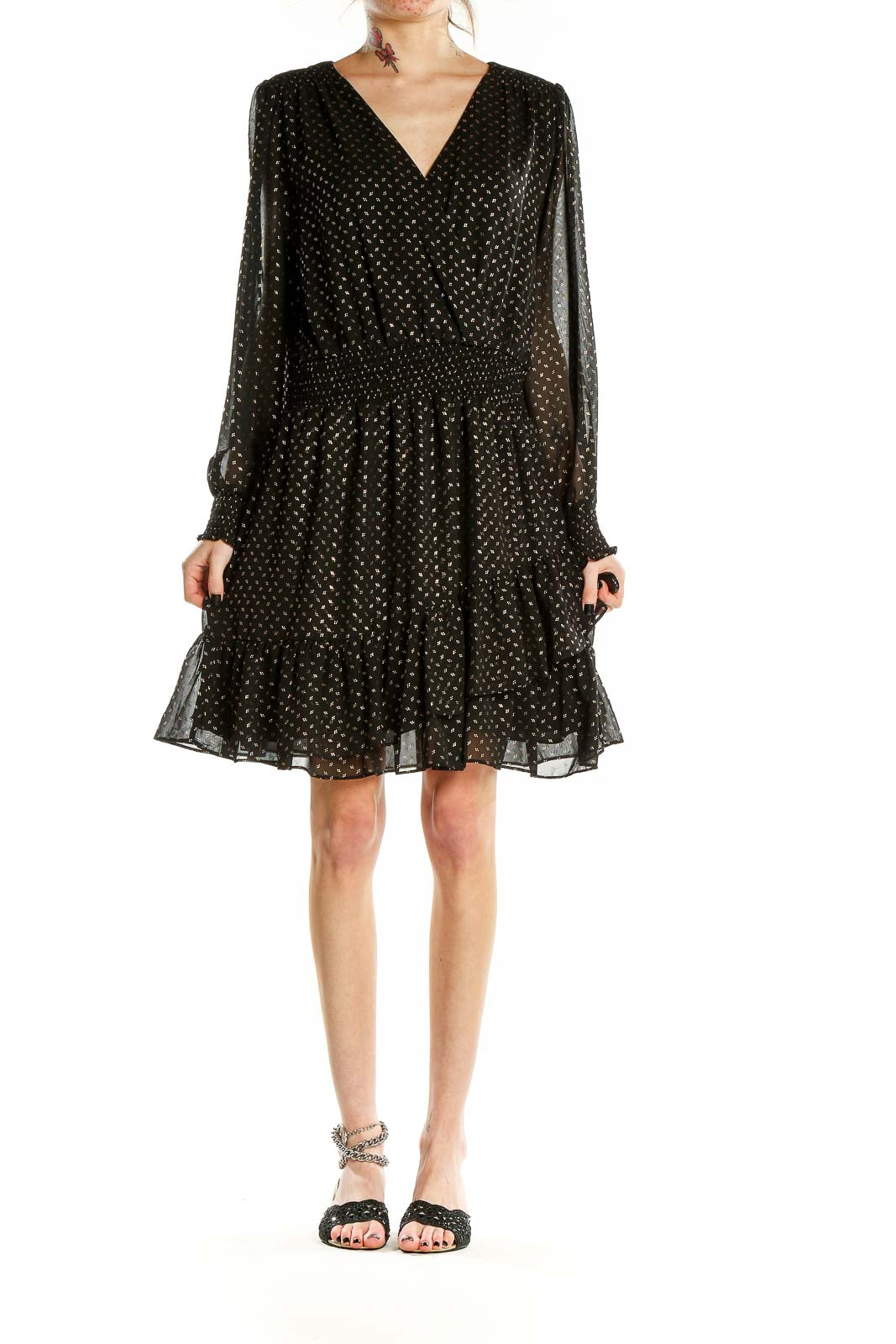 Black Brunch Polka Dots Dress