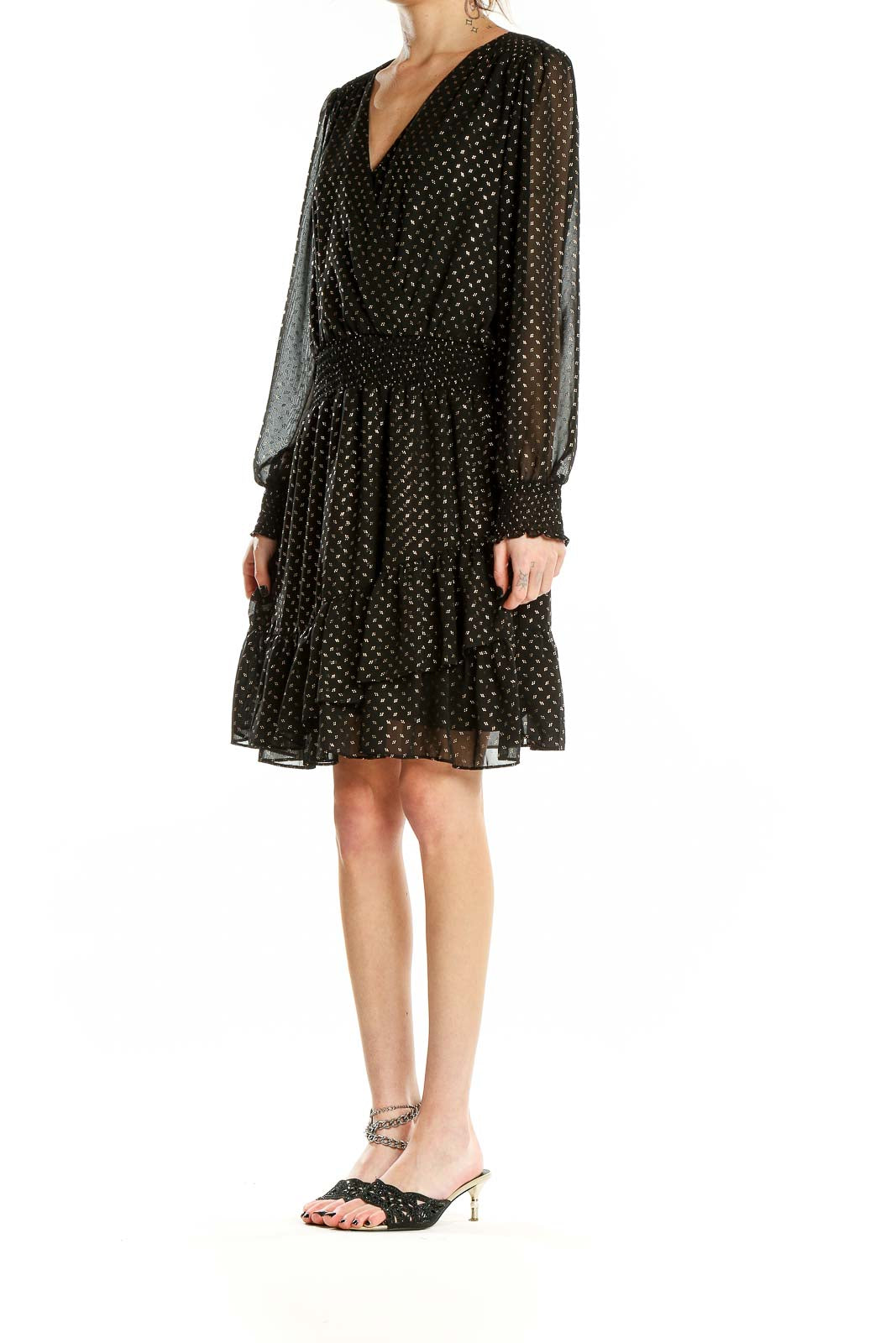 Black Brunch Polka Dots Dress