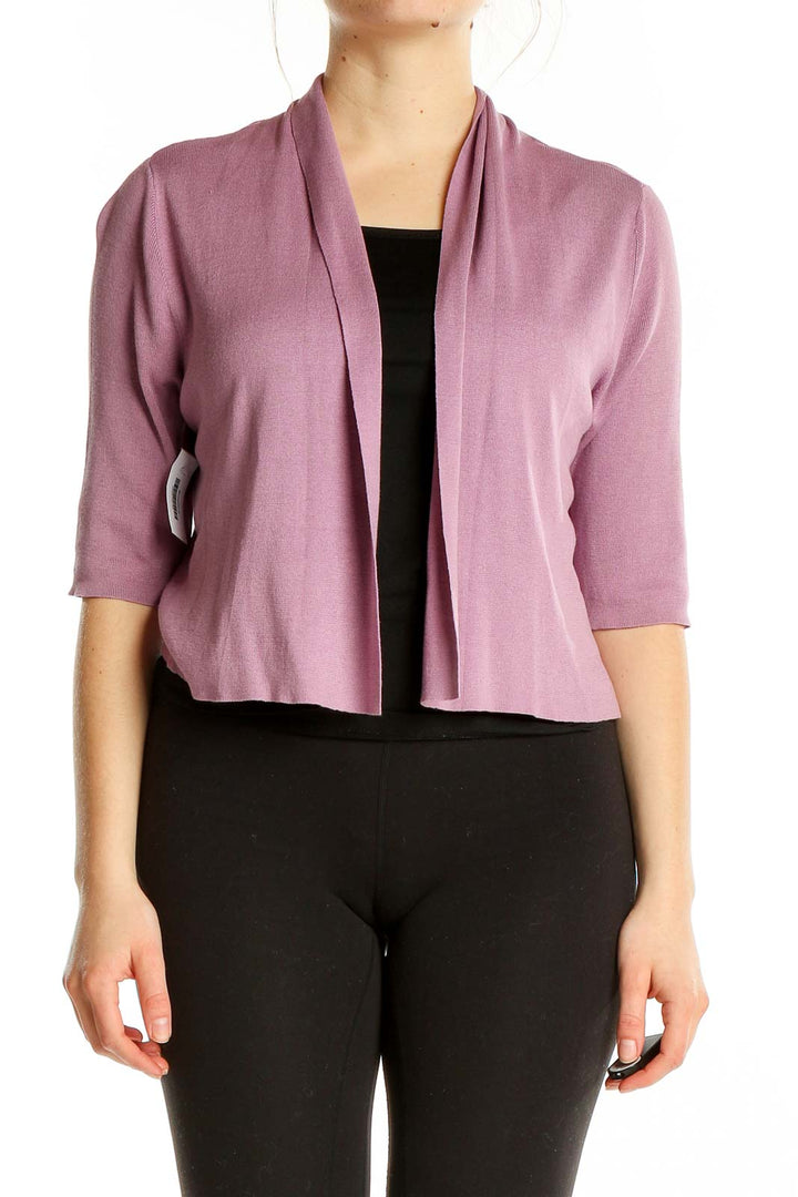 Pink Cotton Silk Cardigan