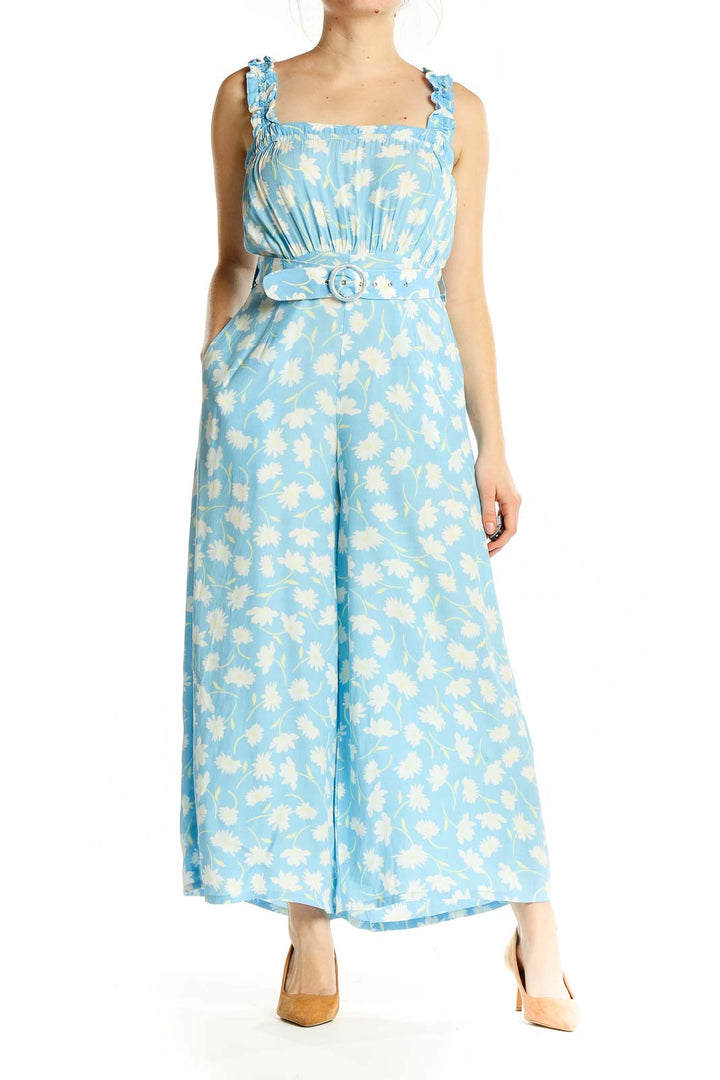 Blue Floral Jumpsuit