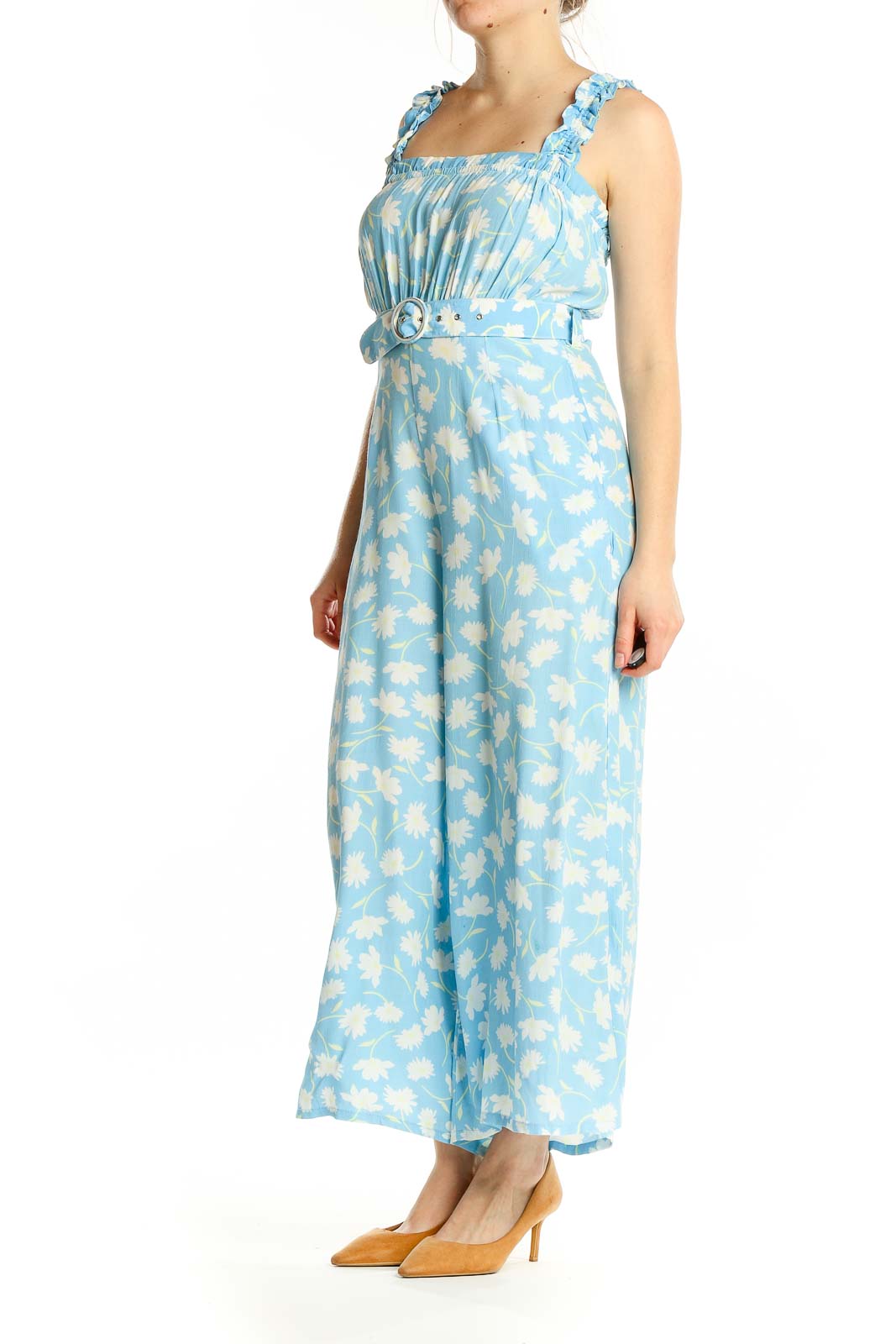 Blue Floral Jumpsuit