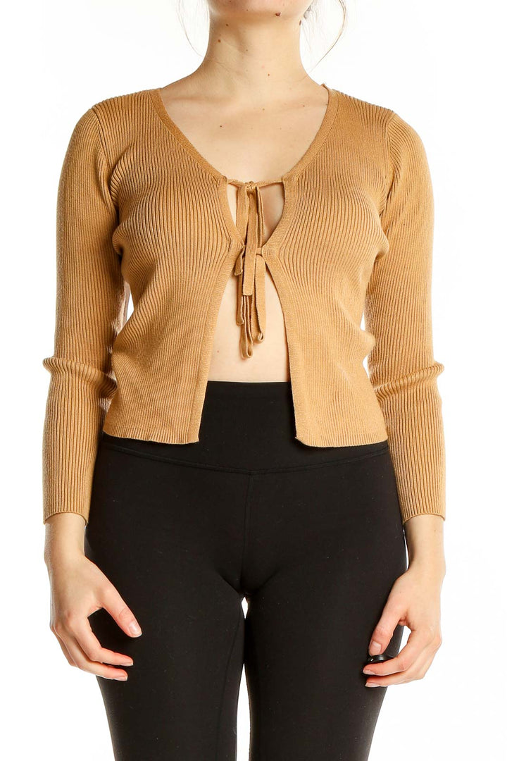 Tan Knit Cardigan