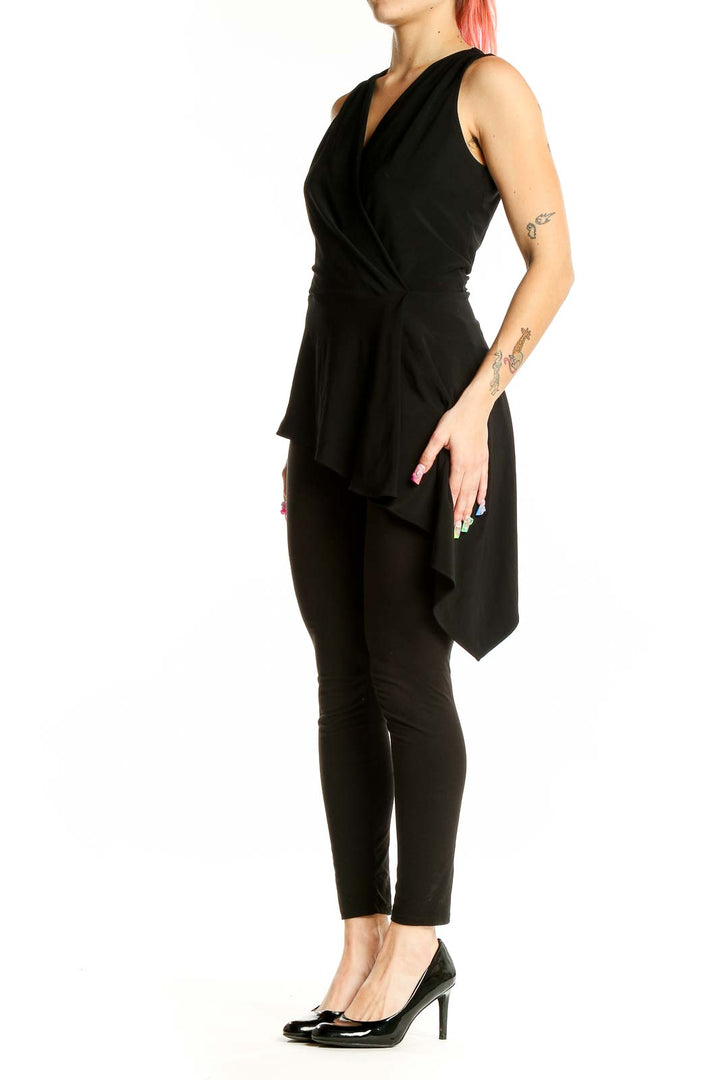 Black Asymmetric Tank Top