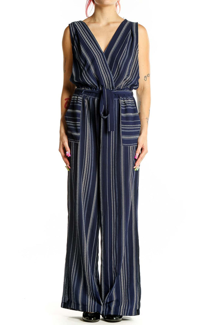 Navy Stripe Jumpsuit