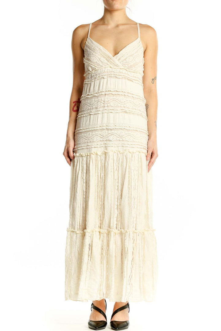 Beige Slip Bohemian Dress