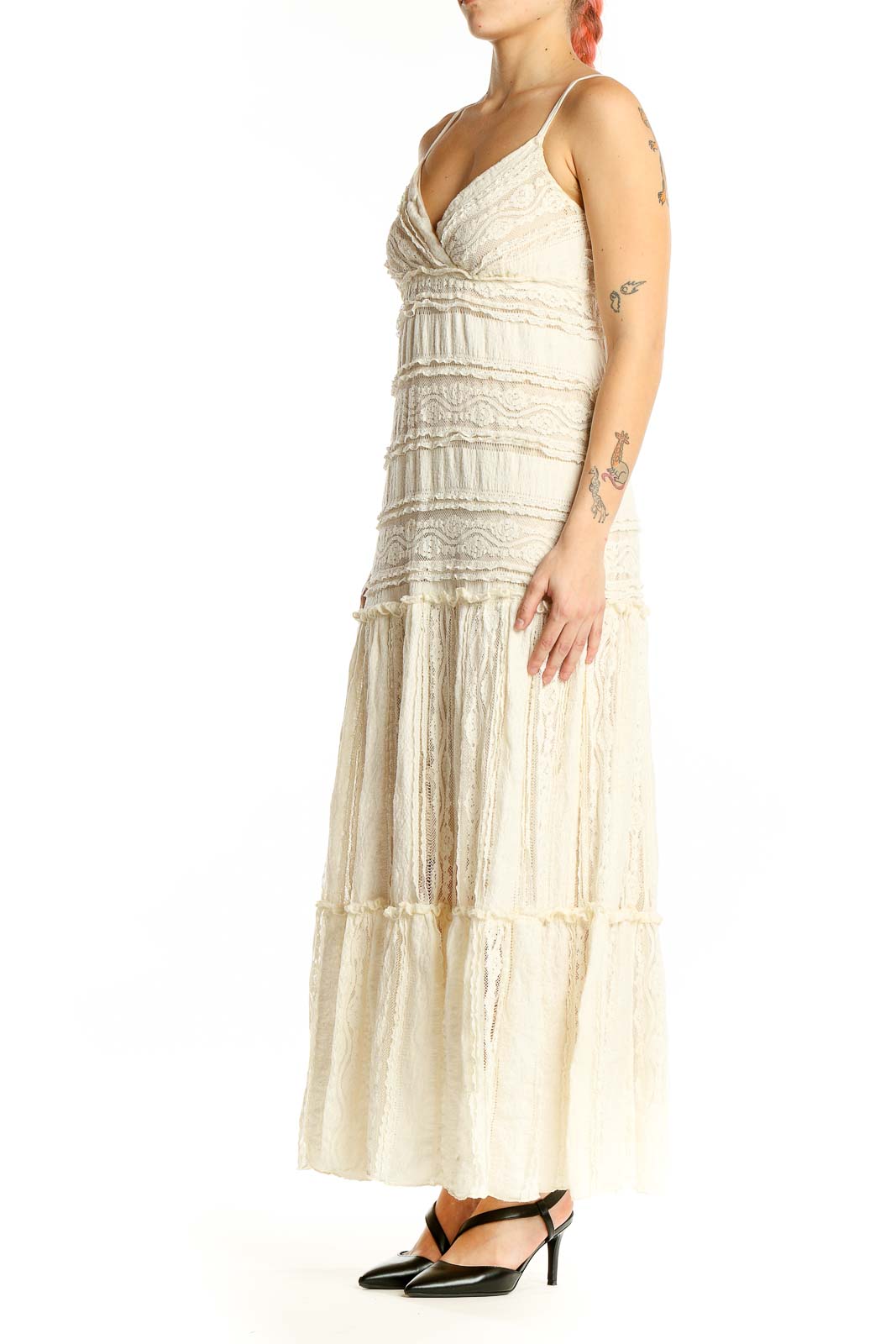 Beige Slip Bohemian Dress