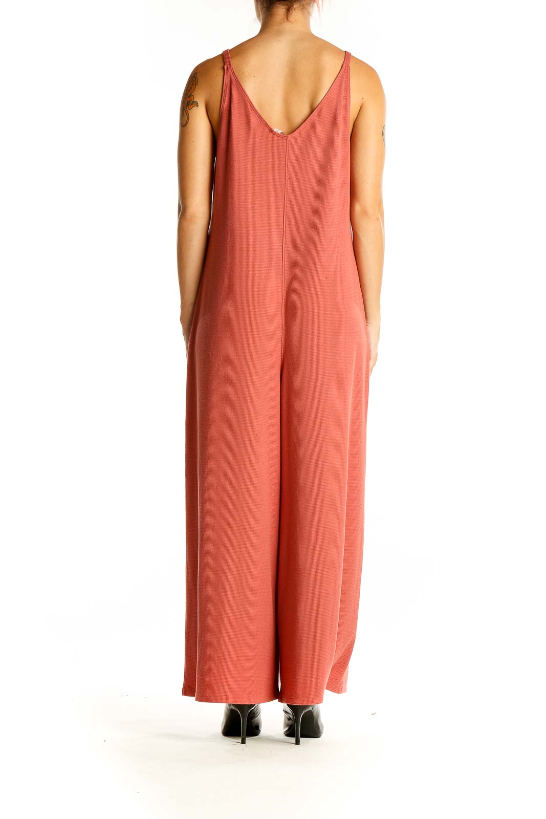 Orange Solid Jumpsuit