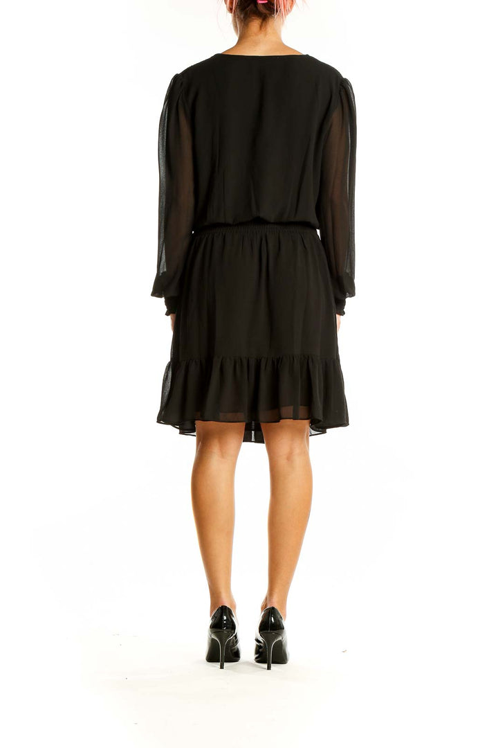 Black Punk Solid Dress