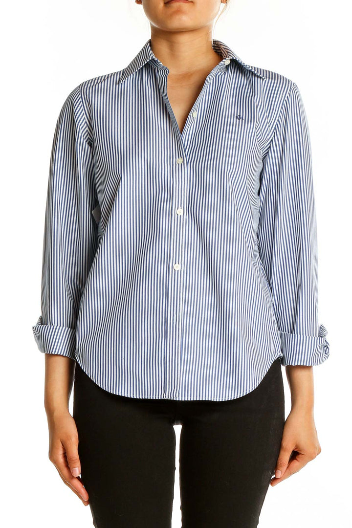 Blue White Pin Stripes Shirt