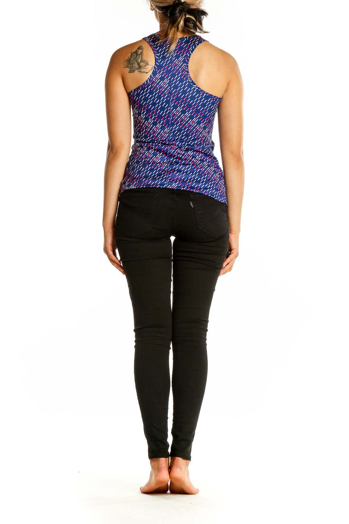 Back view of purple patterned Nike racerback tank top