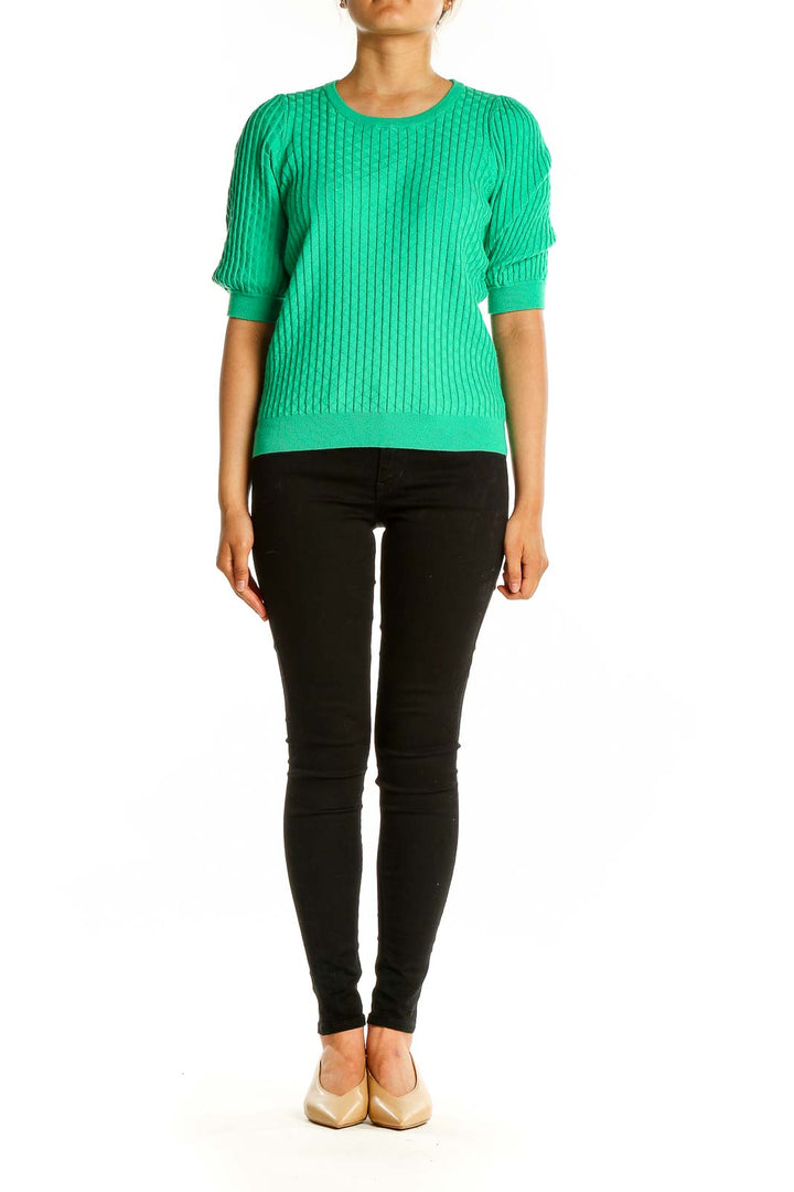 Green Texture Sweater