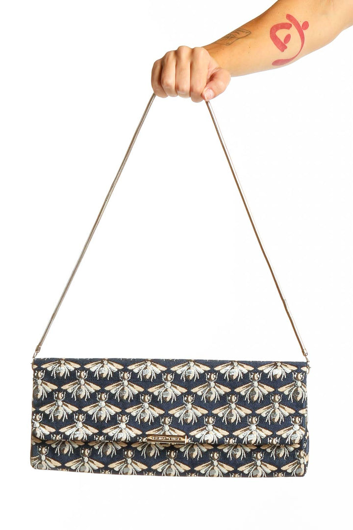 Blue White Printed Bag