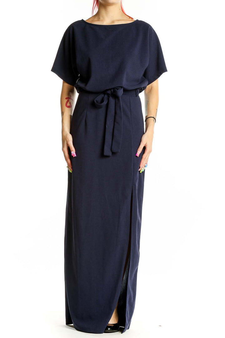 Navy Cocktail Party Maxi Dress