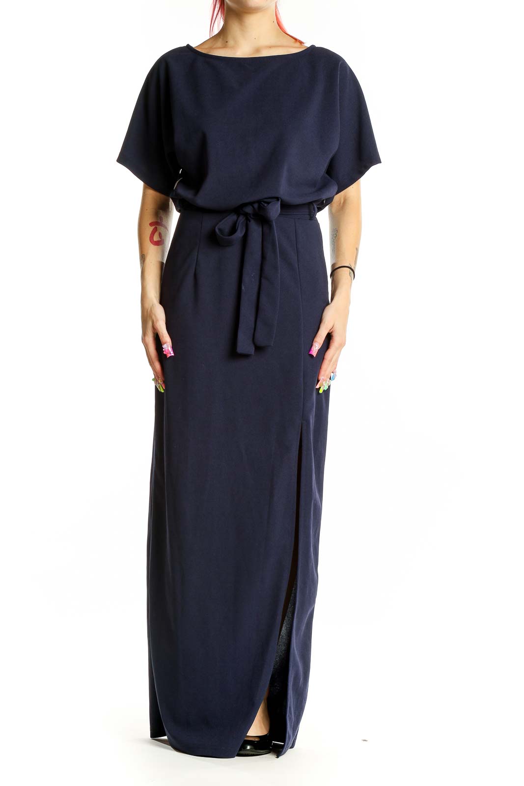 Navy Cocktail Party Maxi Dress