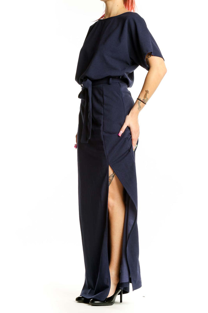 Navy Cocktail Party Maxi Dress