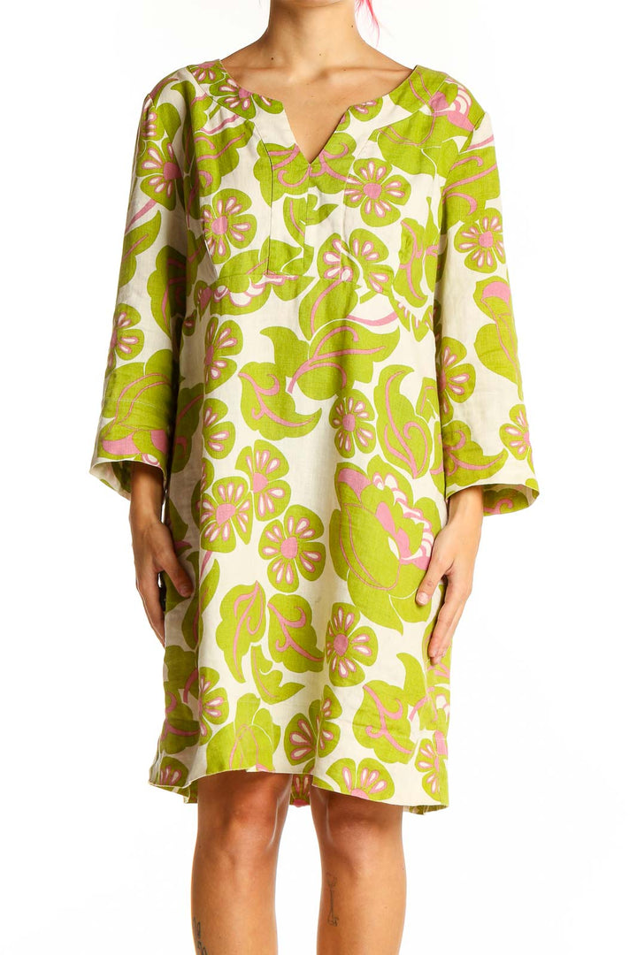 Green Beige Brunch Dress