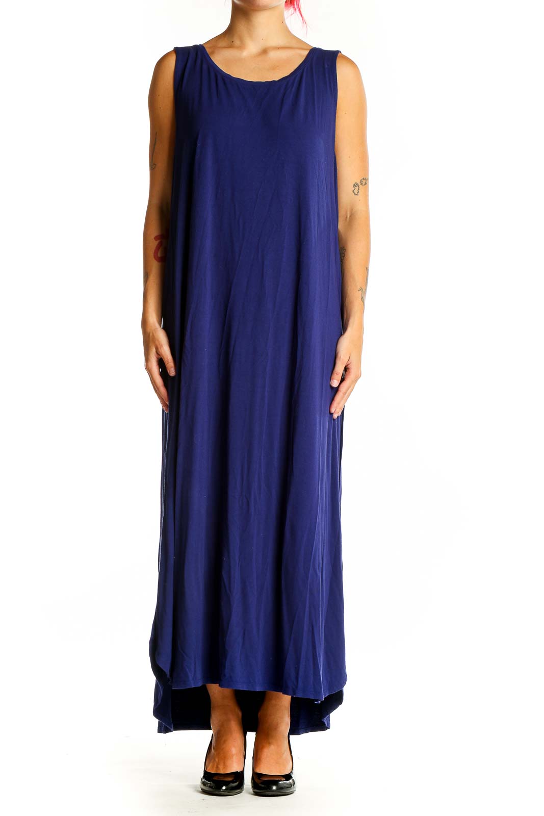 Blue Holiday Classic Solid Dress