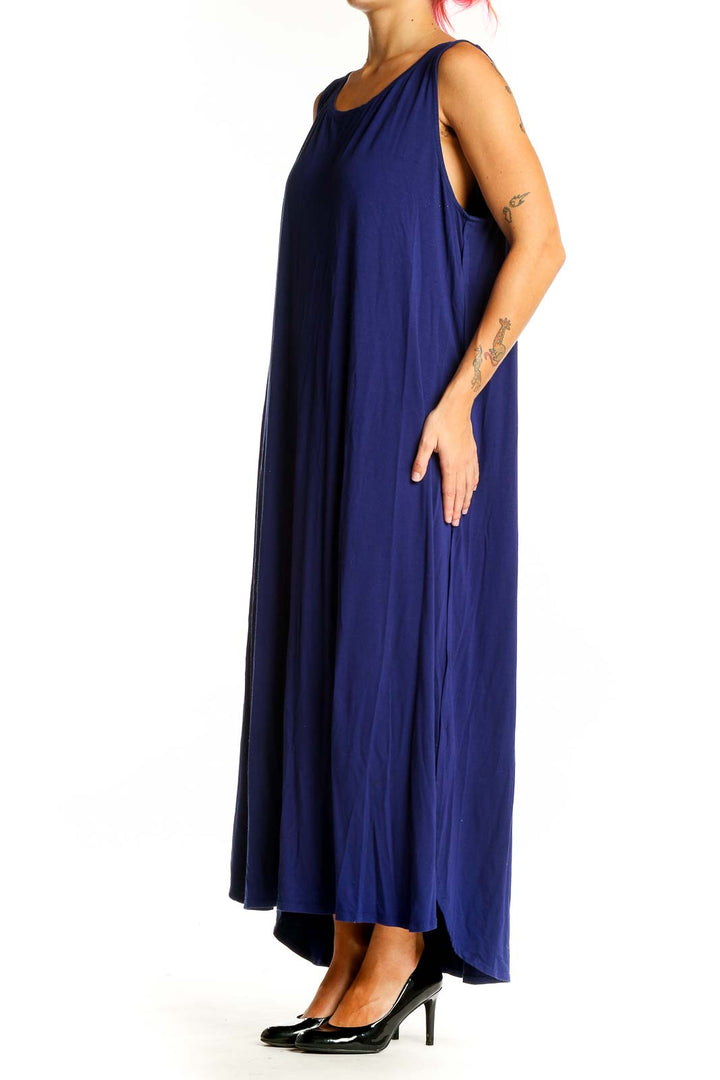 Blue Holiday Classic Solid Dress