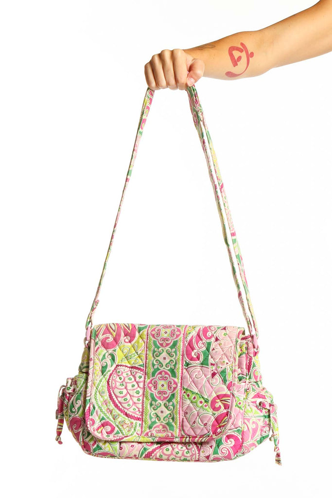 Vera Bradley Pink Floral Quilted Crossbody Bag - Stylish  display picture 2