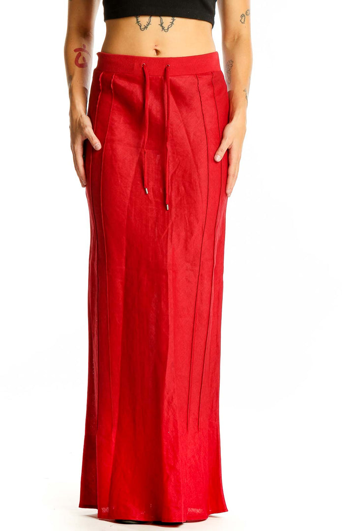 Red Maxi Skirt