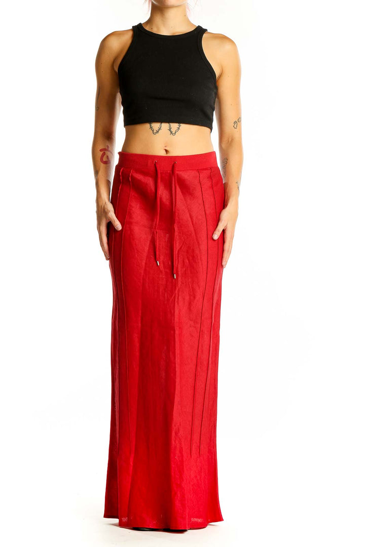 Red Maxi Skirt