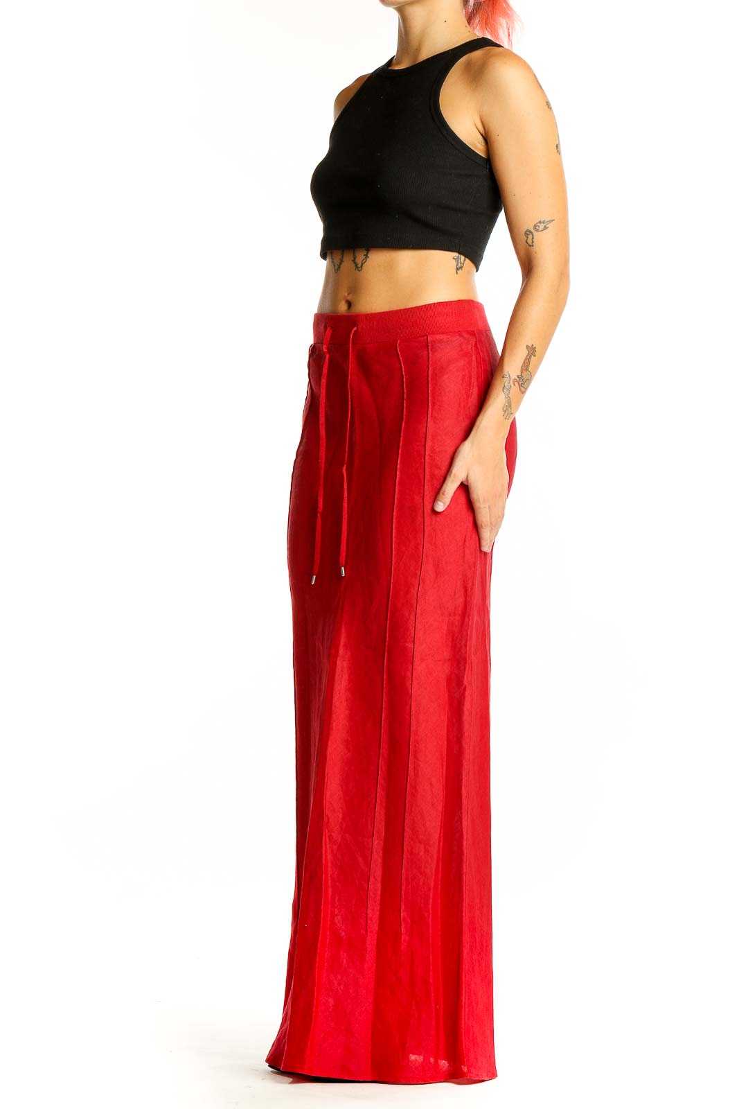 Red Maxi Skirt