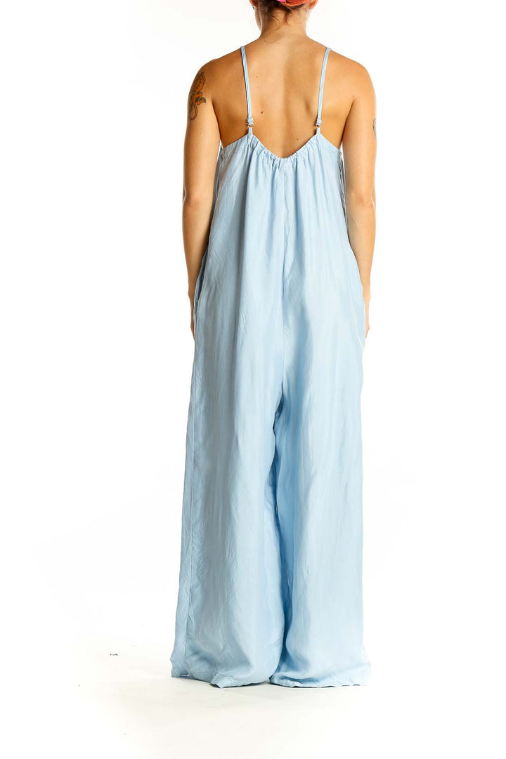 Blue Solid Jumpsuit