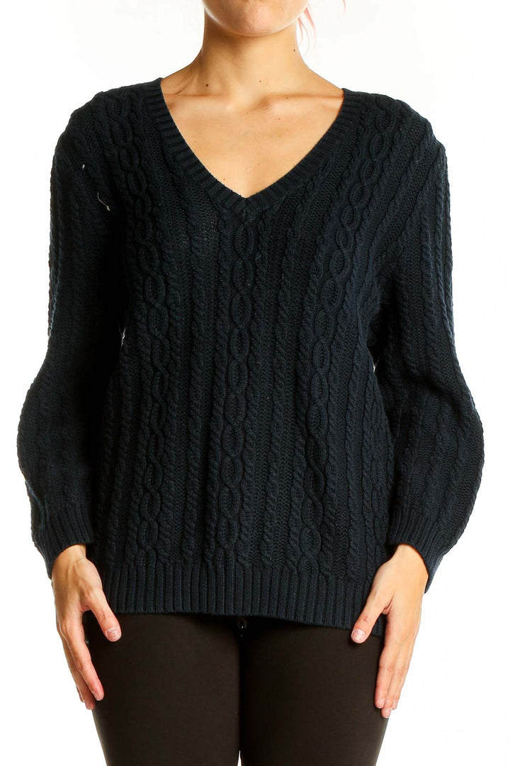 Black Cable Knit Sweater