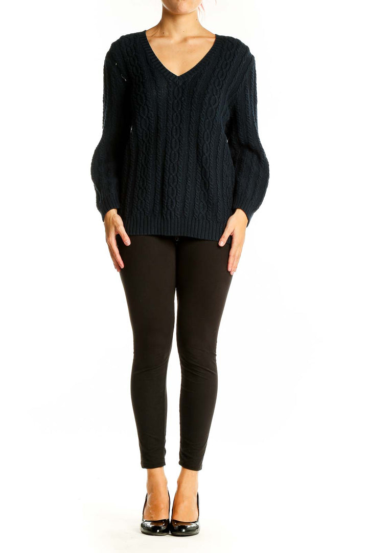 Black Cable Knit Sweater