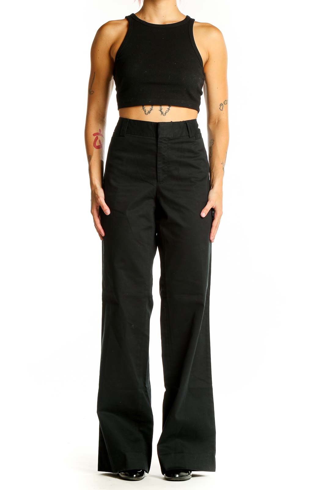 Black Straight Pants