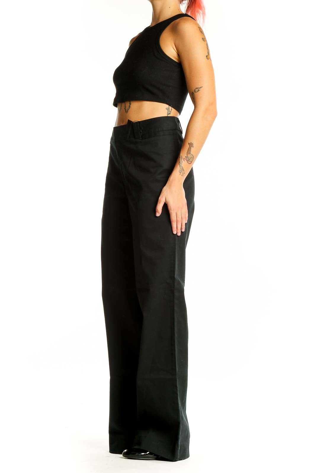 Black Straight Pants