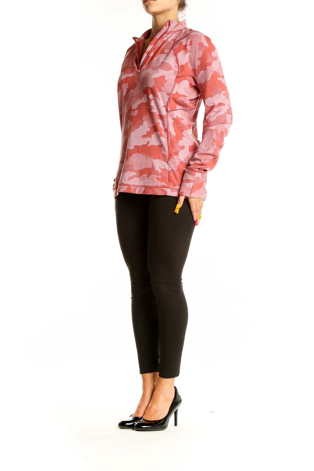 Pink Camouflage Sweater