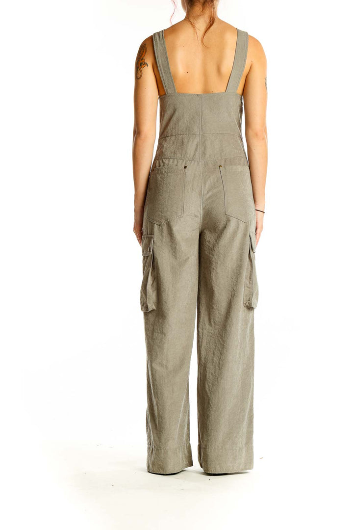 Green Solid Jumpsuit