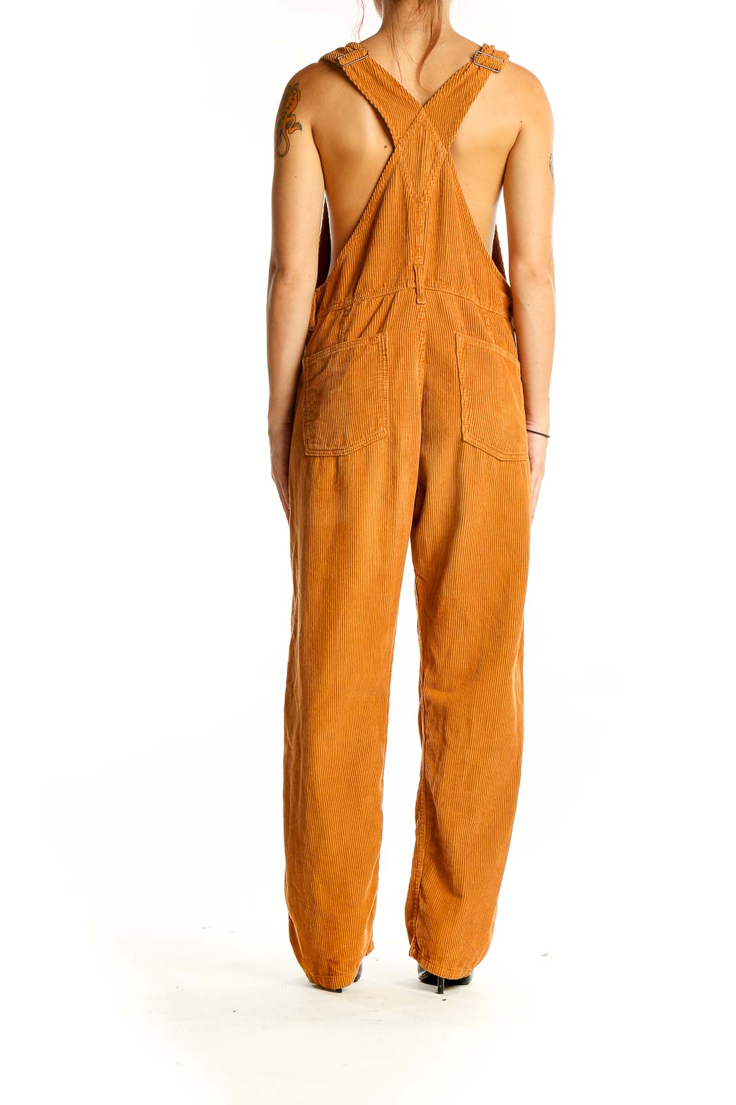 Orange Solid Jumpsuit